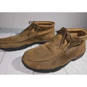 Twisted X Mens Peanut Brown Moccasins Shoes MDMW001 Size 14W Boho Hippie Slip on